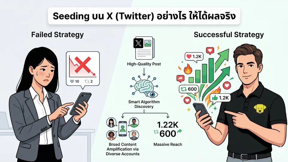 X Seeding คืออะไร? วิธีทำ Seeding บน X (Twitter) ให้ได้ผลจริงในปี 2026
