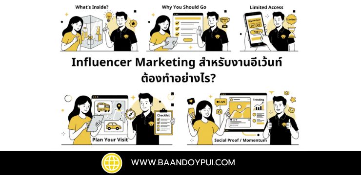 Influencer Marketing สำหรับ Eventวิธีดึงคนมางานจริง ไม่ใช่แค่ยอด Like